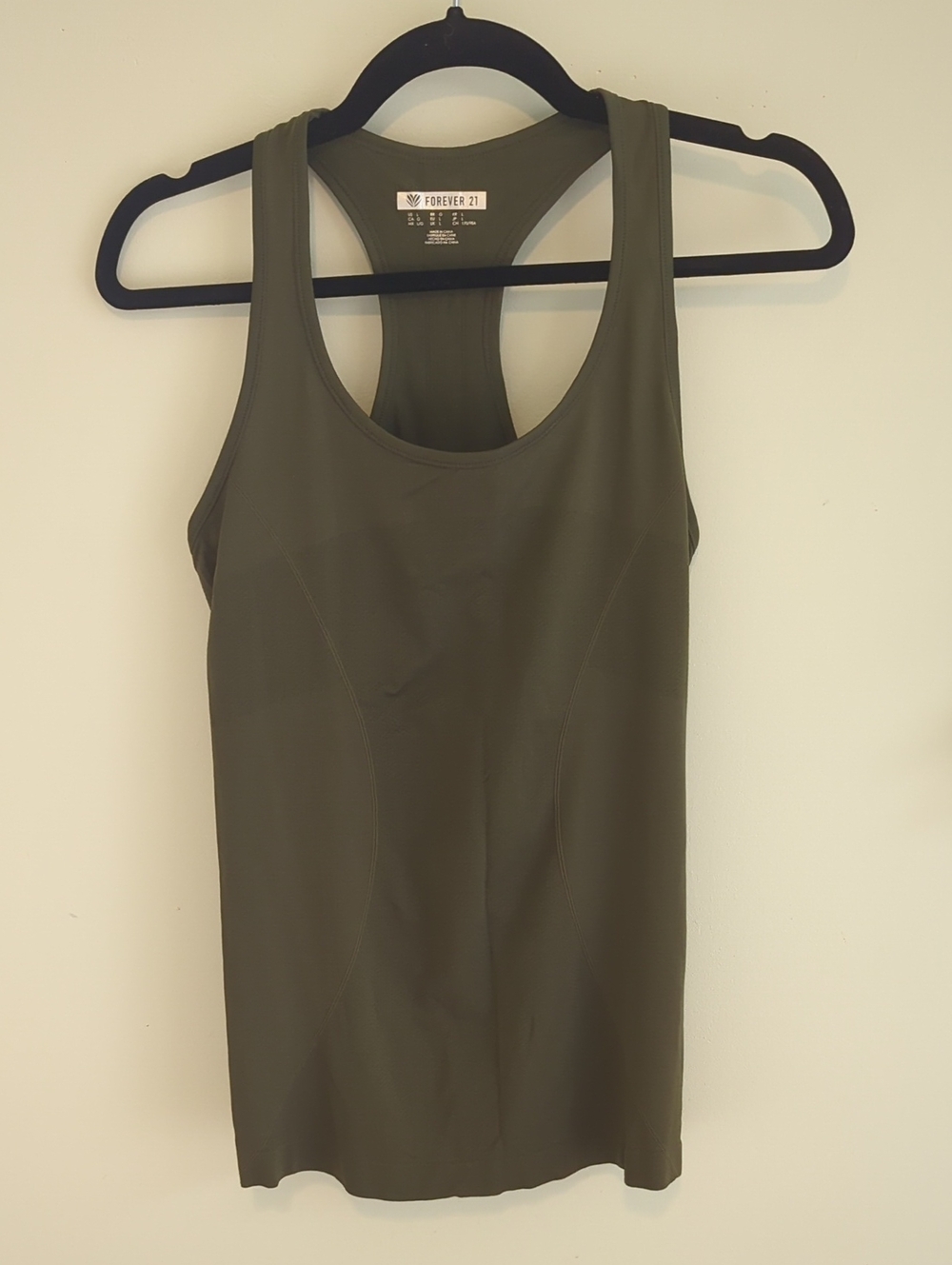 Forever 21 Olive Tank Racerback Top - Picture 1 of 2